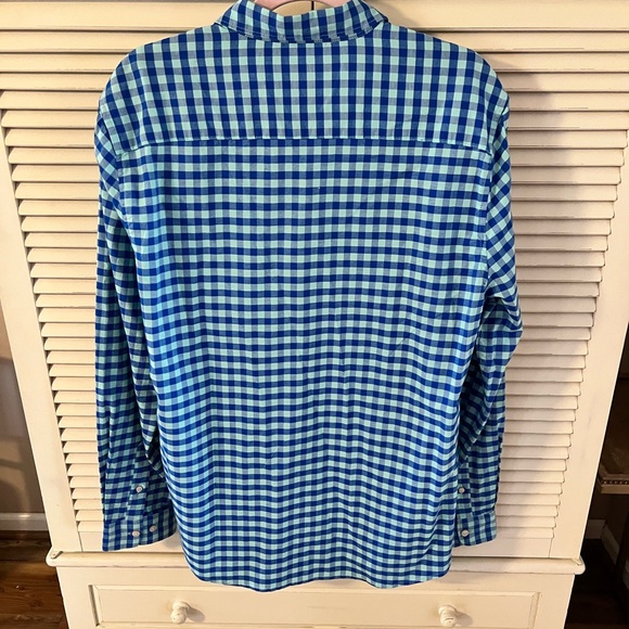 Crown and Ivy Blue and Green Checkered Men's Shirt - Picture 5 of 5